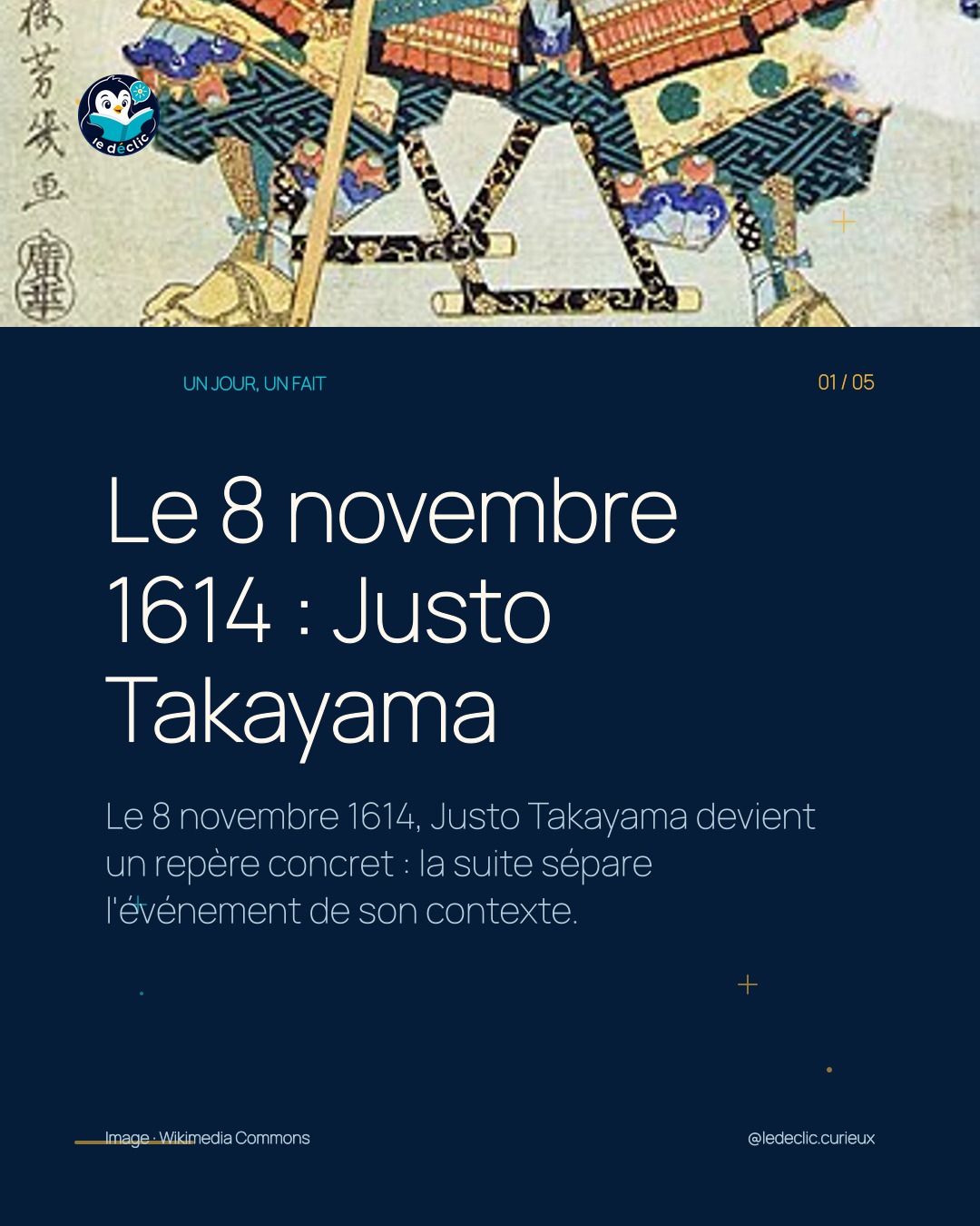 Le 8 novembre 1614 : Justo Takayama