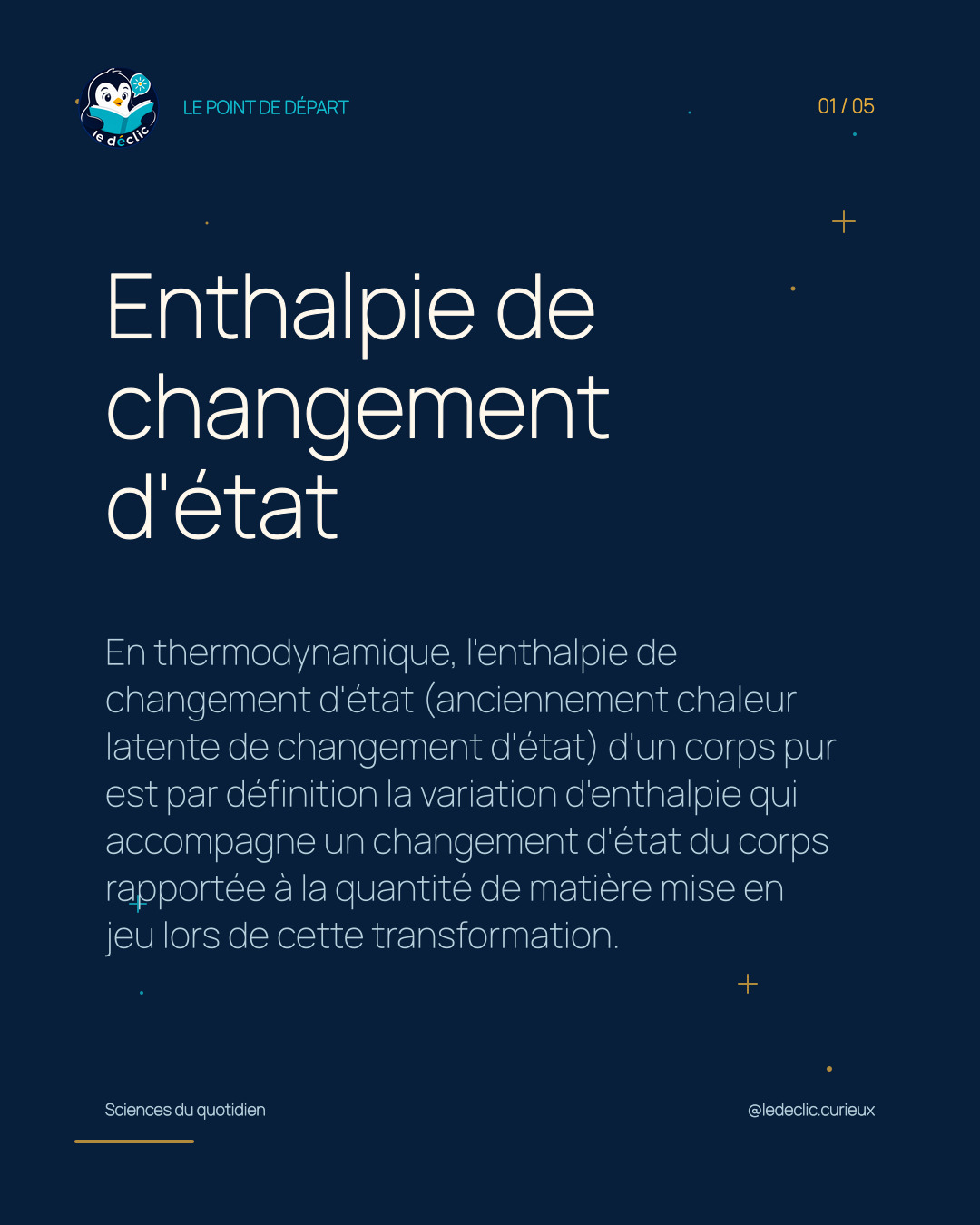 Comprendre : Enthalpie de changement d'état