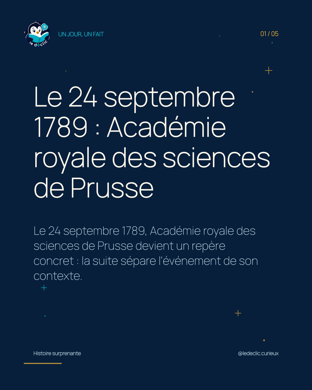 Le 24 septembre 1789 : Académie royale des sciences de Prusse